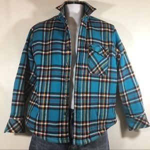 Billabong Teal Flannel Jacket SZ Mens L